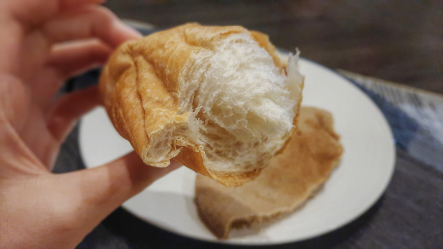 Israeli fluffy bread bun from J cafe, Kosher restaurant located in Sukhumvit 20, Bangkok