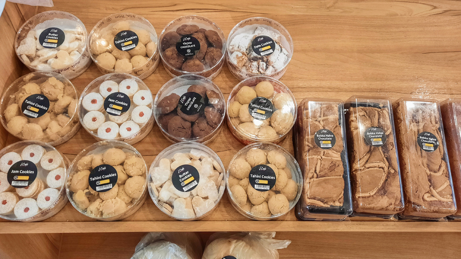 Butter cookies and babka cake sold at J cafe, Kosher restaurant located in Sukhumvit 20, Bangkok