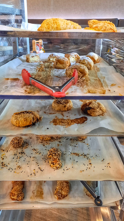 Assorted stuffed pastries served at J Cafe, a Kosher restaurant located in Sukhumvit 20, Bangkok