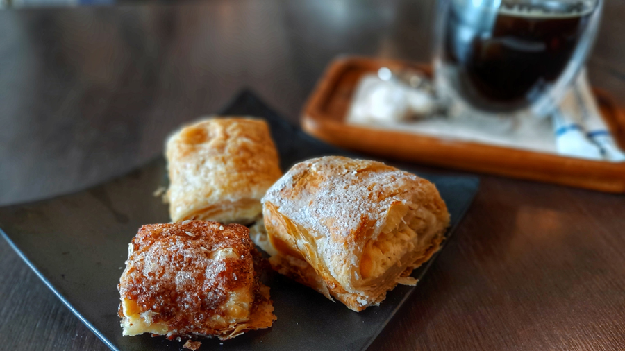 Assorted stuffed pastries served at J Cafe, a Kosher restaurant located in Sukhumvit 20, Bangkok