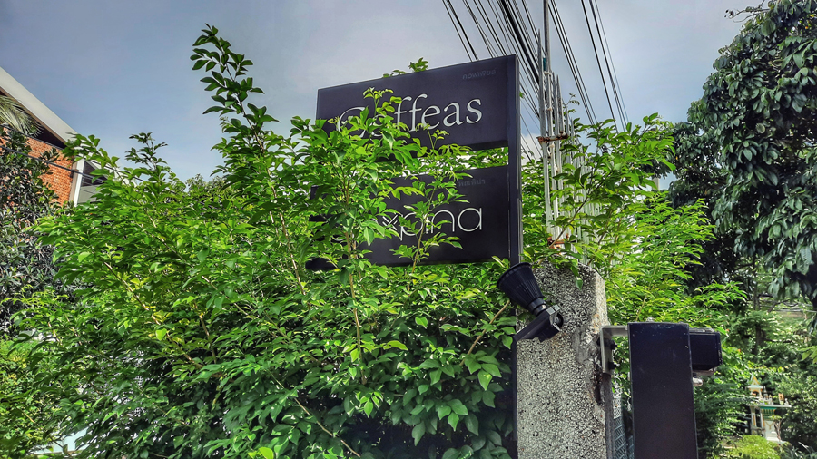 The signage of Coffeas cafe, Bangkok